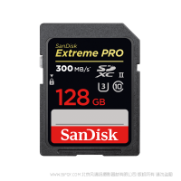 SanDisk閃迪 SDSDXPK-128G-ZN4IN SD卡  300MB/s   4K 128GB（260M/s寫入）  SD UHS-II 存儲卡