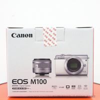 【停產】佳能（Canon）EOS M100 微單相機 數碼相機 微單套機 灰色（15-45 微單鏡頭鏡頭）Vlog相機 視頻拍攝