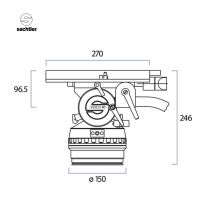 Sachtler®（薩科勒） Video90FB液壓平底云臺115KG 電視臺演播室視頻拍攝