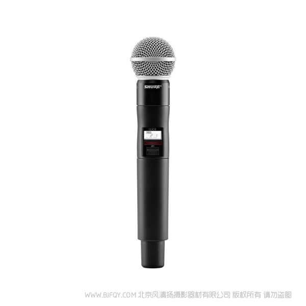 Shure 舒爾 QLXD2/SM58  QLXD24/SM58 話筒配備QLXD2手持式發射機  QLX-D™數字無線系統之手持式無線發射機。