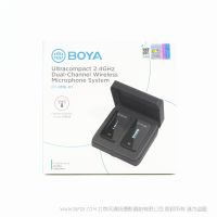 博雅 BOYA BY-XM6-K1 2.4GHz 超緊湊型無線麥克風(fēng)系統(tǒng)套件 3.5口 TRS 1V1 無線一拖一 帶充電盒