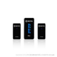 BOYA 博雅 BY-XM6-S2 Mini 2.4GHz迷你雙通道無線麥克風(fēng)系統(tǒng) 3.5口 TRS 1V2 一拖二 