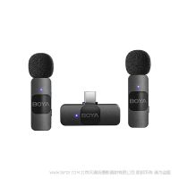 BOYA 博雅 BY-V20 2.4GHz迷你無線麥克風系統  USB-C 一拖二