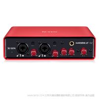 艾肯 iCON MobileU(Dyna)  移動(dòng)聲卡 Typec電腦調(diào)音臺(tái) ProAudio MobileU Dyna USB音頻接口提供了音頻輸入和輸出模塊